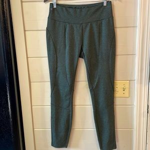 Prana Green Spacedye Poly Elastane Leggings Size L.